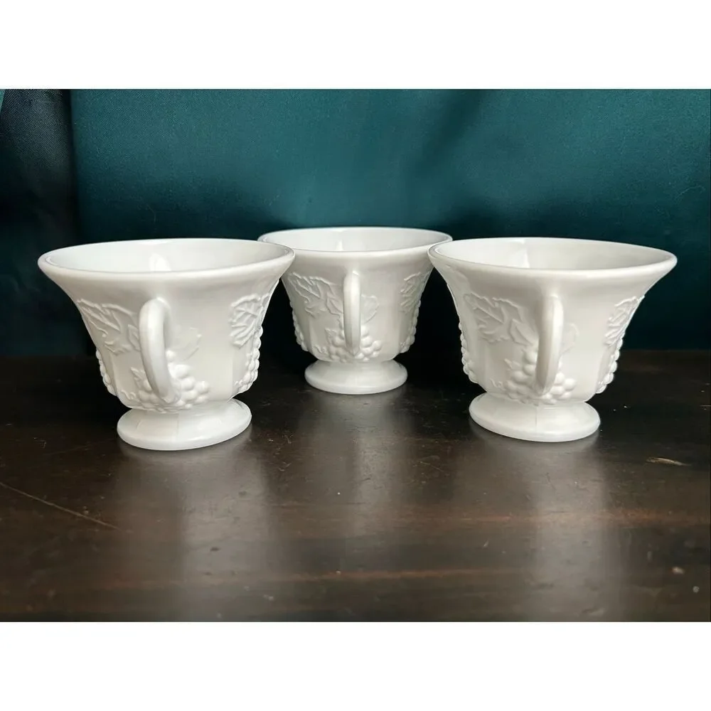 Colony Harvest Milk Glass Punch Snack Cups